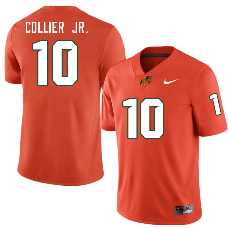 Florida A&M Rattlers #10 Corey Collier Jr. College Football Jerseys,Uniforms-Orange